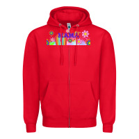 Red boho retro floral mama Zipper Hoodie - TumblerDesignByShophia