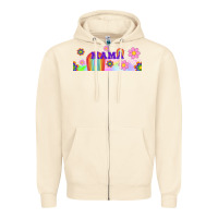 Sandshell boho retro floral mama Zipper Hoodie - TumblerDesignByShophia