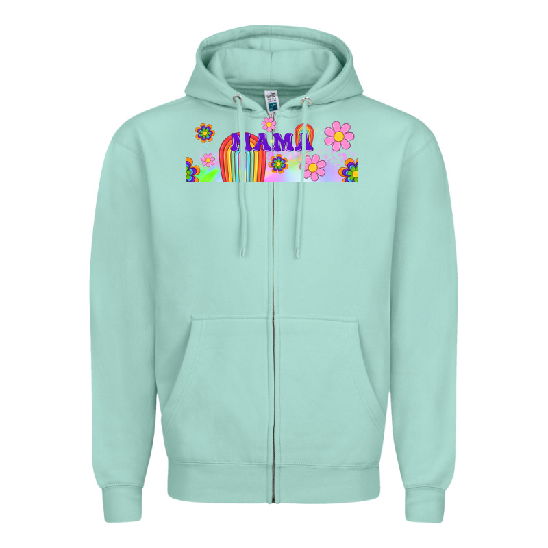 Boho Retro Floral Mama Zipper Hoodie by TumblerDesignByShophia | Teevron