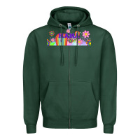 Sports Green boho retro floral mama Zipper Hoodie - TumblerDesignByShophia