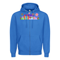 True Royal boho retro floral mama Zipper Hoodie - TumblerDesignByShophia