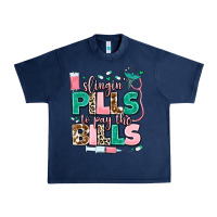 Navy slingin' pills to pay the bills Urban Heavy Tee - MaliasSmallBusiness