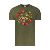 Merry Christmas Deer Vintage Tee | Teevron