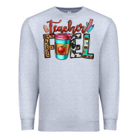 Heather Grey teacher fuel Premium Sweatshirt - OliviaCreatesArt