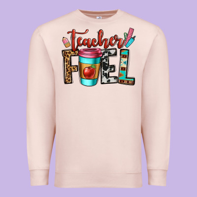 Teacher Fuel Premium Sweatshirt Designed By Oliviacreatesart