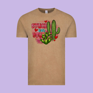 Stuck On You Cactus Vintage Tee Designed By Jahusdesignshop