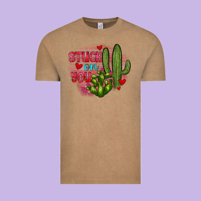 Stuck On You Cactus Vintage Tee Designed By Jahusdesignshop