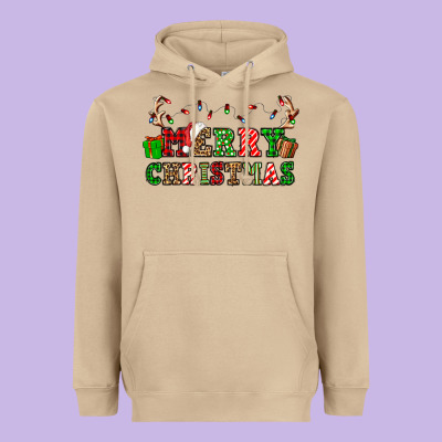 Merry Christmas Heavyweight Hoodie Designed By Oliviacreatesart