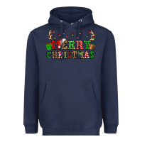 Navy merry christmas Heavyweight Hoodie - OliviaCreatesArt
