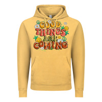 Vintage Mustard good things are coming Vintage Hoodie - MaliasSmallBusiness