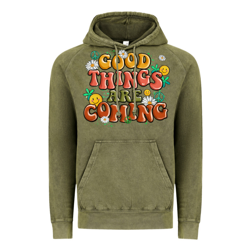 Good Things Are Coming Vintage Hoodie by MaliasSmallBusiness | Teevron