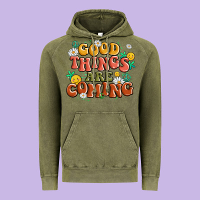 Good Things Are Coming Vintage Hoodie Designed By Maliassmallbusiness