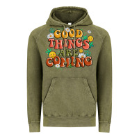 Vintage Olive good things are coming Vintage Hoodie - MaliasSmallBusiness