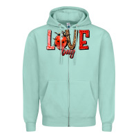 Seafoam Love bug Zipper Hoodie - HowdyJamesFarm