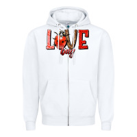 White Love bug Zipper Hoodie - HowdyJamesFarm