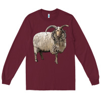Burgundy navajo churro sheep Long Sleeve Tee - LillyAllenDesigns