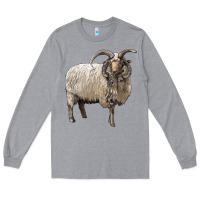 Heather Grey navajo churro sheep Long Sleeve Tee - LillyAllenDesigns