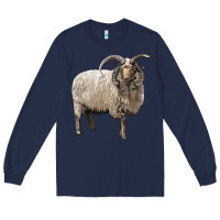 Navy navajo churro sheep Long Sleeve Tee - LillyAllenDesigns