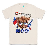 Natural Red White And Moo Cow Classic Tee - RanaPortraitStore