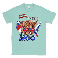Seafoam Red White And Moo Cow Classic Tee - RanaPortraitStore