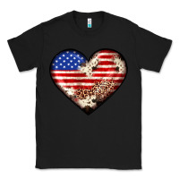 Black western usa flag heart Classic Tee - JahusDesignShop