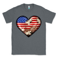 Charcoal Heather western usa flag heart Classic Tee - JahusDesignShop
