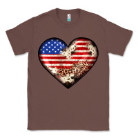 Chestnut western usa flag heart Classic Tee - JahusDesignShop
