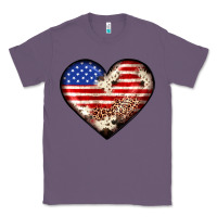 Lavender western usa flag heart Classic Tee - JahusDesignShop