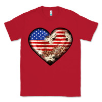 Red western usa flag heart Classic Tee - JahusDesignShop