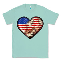 Seafoam western usa flag heart Classic Tee - JahusDesignShop