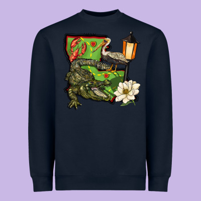 Louisiana State Heavyweight Sweatshirt Designed By Barkaloodesign
