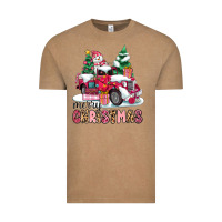 Vintage Coffee pink merry christmas Vintage Tee - MaliasSmallBusiness