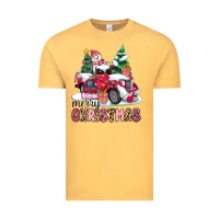 Vintage Mustard pink merry christmas Vintage Tee - MaliasSmallBusiness