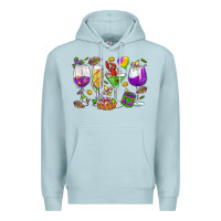 Blue Mist Mardi Gras wine glasses Premium Hoodie - HowdyJamesFarm