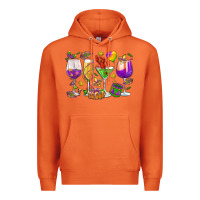 Carrot Mardi Gras wine glasses Premium Hoodie - HowdyJamesFarm