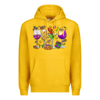 Lemon Mardi Gras wine glasses Premium Hoodie - HowdyJamesFarm