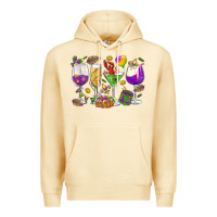 Pina Colada Mardi Gras wine glasses Premium Hoodie - HowdyJamesFarm