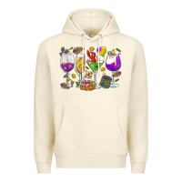 Sandshell Mardi Gras wine glasses Premium Hoodie - HowdyJamesFarm