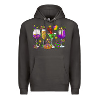 Smoke Mardi Gras wine glasses Premium Hoodie - HowdyJamesFarm