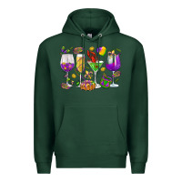 Sports Green Mardi Gras wine glasses Premium Hoodie - HowdyJamesFarm