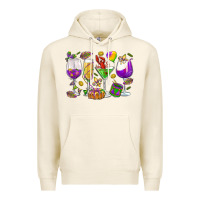 Tofu Mardi Gras wine glasses Premium Hoodie - HowdyJamesFarm