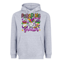 Heather Grey parading with my gnomies Heavyweight Hoodie - OliviaCreatesArt