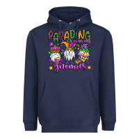 Navy parading with my gnomies Heavyweight Hoodie - OliviaCreatesArt