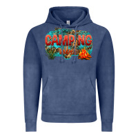 Vintage Denim camping vibes Vintage Hoodie - NancyCooperArtShop