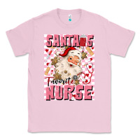 Bubblegum Pink santas favorite nurse Classic Tee - MaliasSmallBusiness