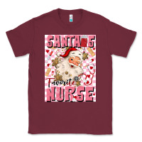 Burgundy santas favorite nurse Classic Tee - MaliasSmallBusiness