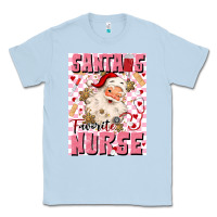 Dusty Blue santas favorite nurse Classic Tee - MaliasSmallBusiness