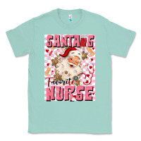 Seafoam santas favorite nurse Classic Tee - MaliasSmallBusiness