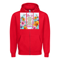 Red she is mom with flowers Zipper Hoodie - TumblerDesignByShophia