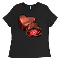 Black heart chocolate Ladies Tee - AdoDesignShop